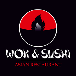 Wok & Sushi Asian Restaurant logo.
